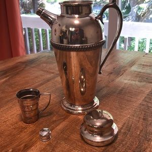 Antique (40s-50s) Crescent cocktail sever w/jigger